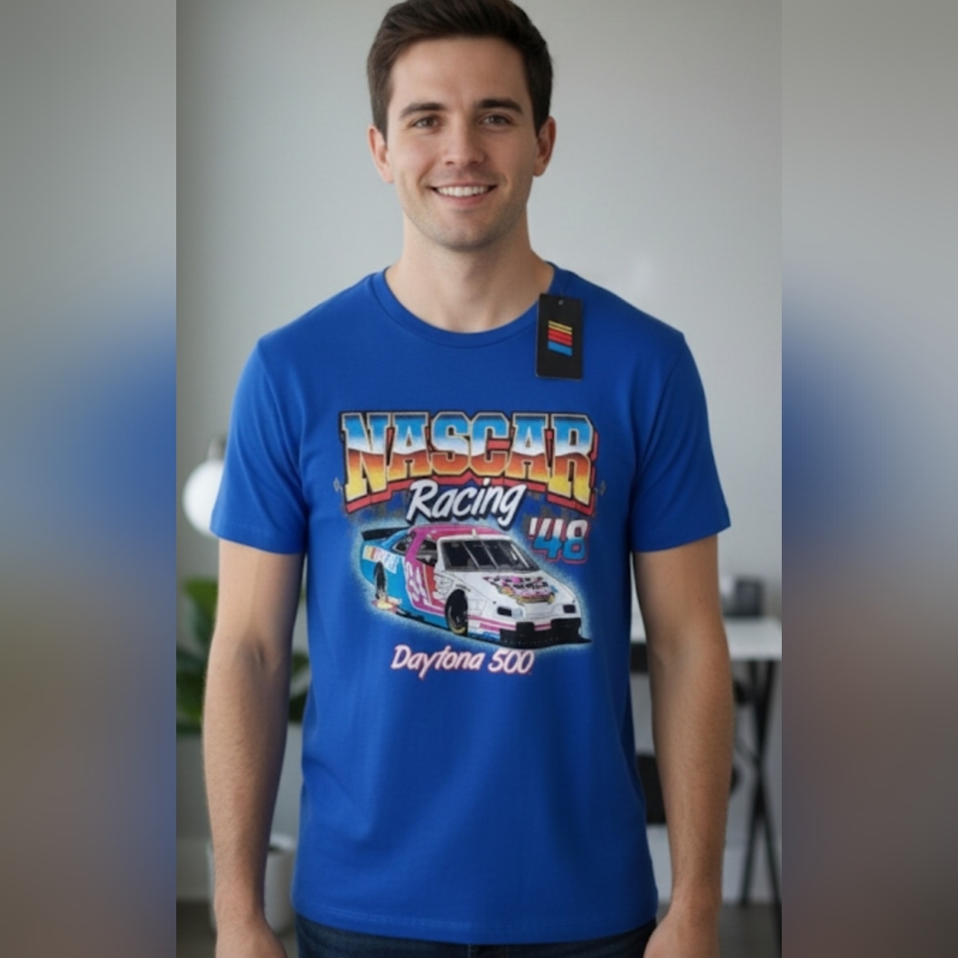 Nascar Daytona 500 M Blue Tee Shirt New